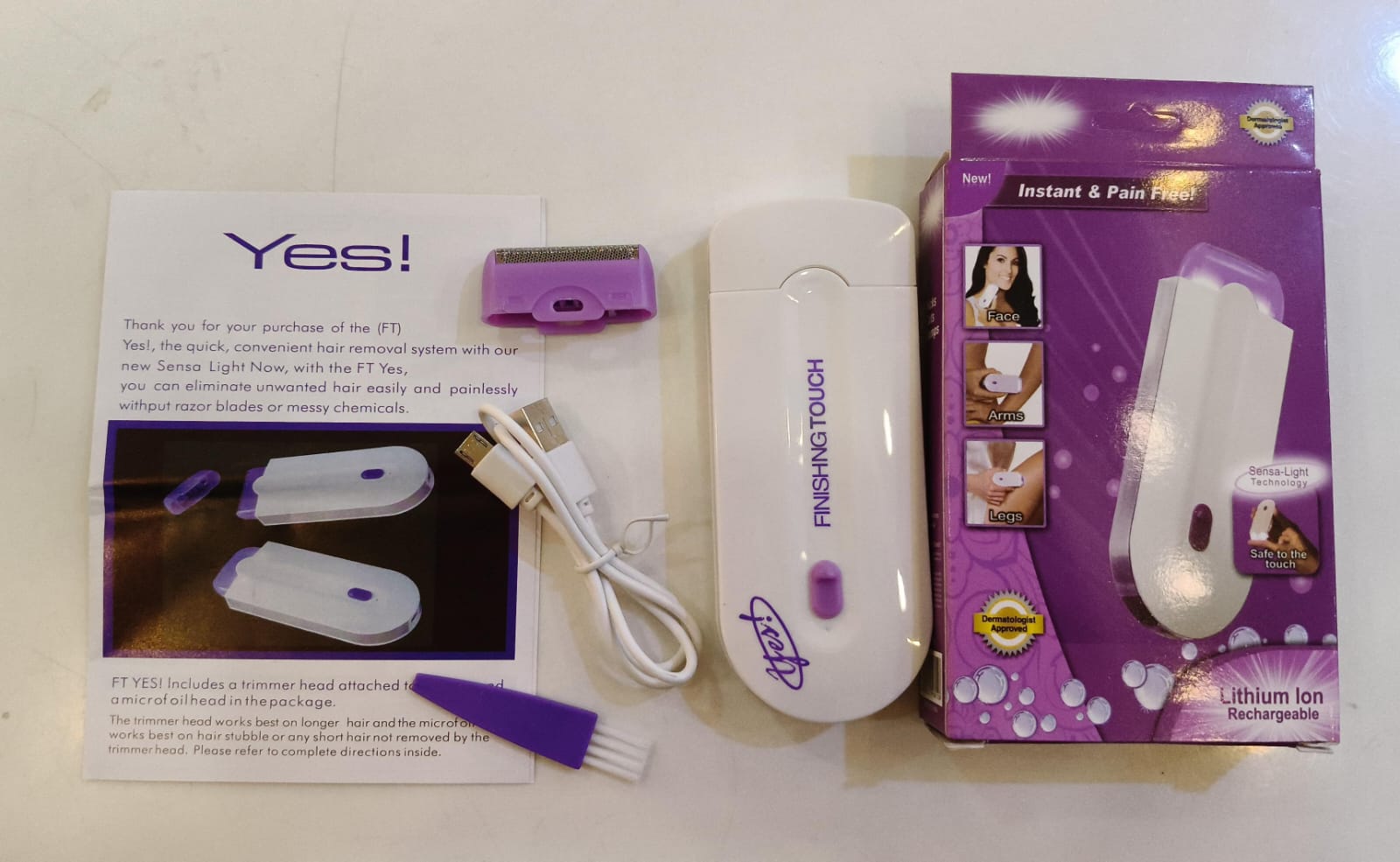 Portable Rechargeable Yes Hair Remover, Painless Epilator Shaver for Women, Featuring USB Charging, Underarm/Body Hair Removal