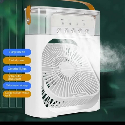Next Nova Imported 10" Portable Air Cooler Fan – 3-in-1 Mini AC Desktop Humidifier 7-Color LED