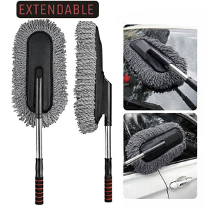 Car Wash Cleaning Brush Duster Dust Wax Mop Microfiber Telescoping