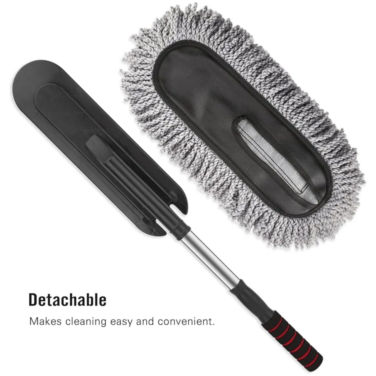 Car Wash Cleaning Brush Duster Dust Wax Mop Microfiber Telescoping