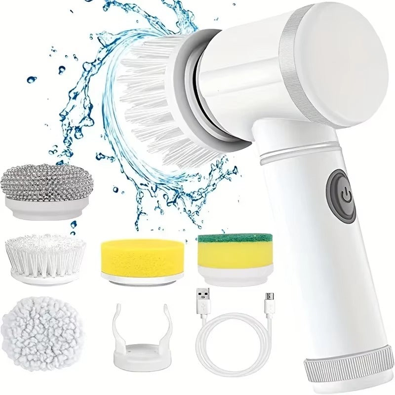 360° Electric Spin Scrubber with 3 Cleaning Heads