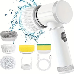 360° Electric Spin Scrubber with 3 Cleaning Heads
