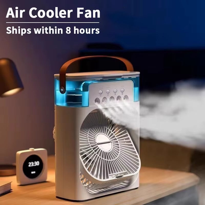 Next Nova Imported 10" Portable Air Cooler Fan – 3-in-1 Mini AC Desktop Humidifier 7-Color LED