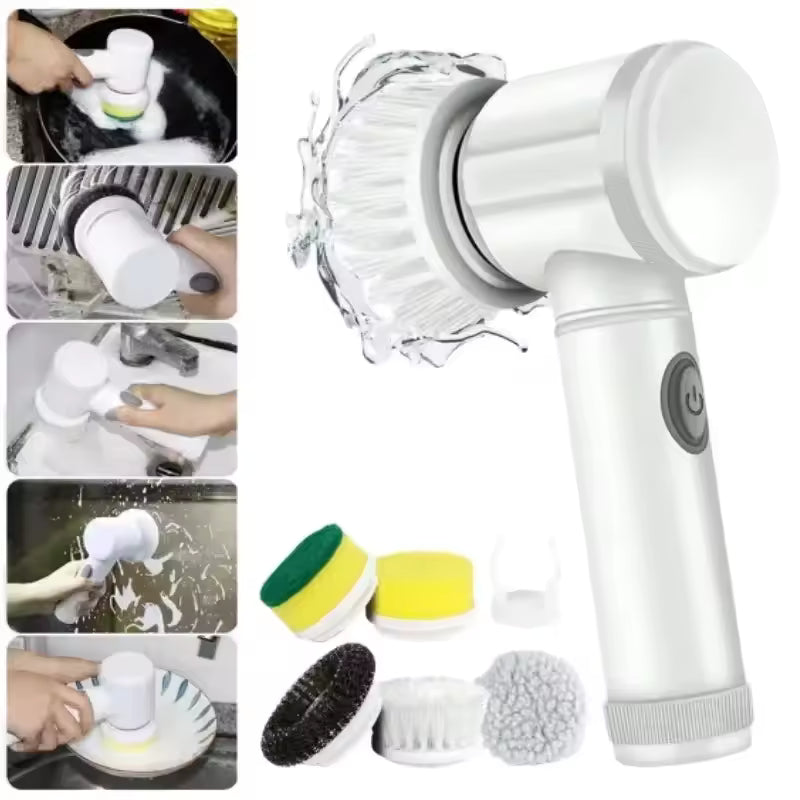 360° Electric Spin Scrubber with 3 Cleaning Heads