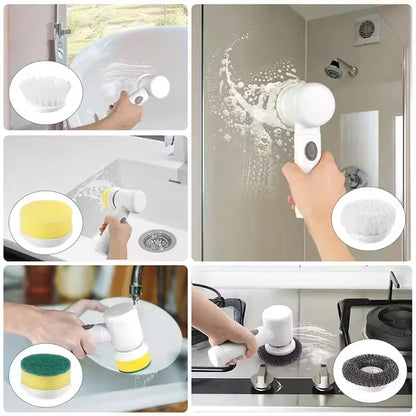 360° Electric Spin Scrubber with 3 Cleaning Heads