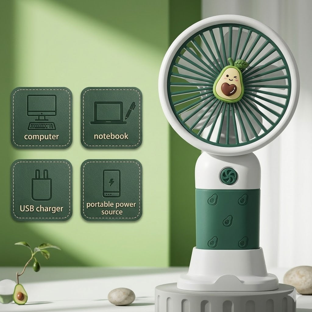 Mini Fan Rechargeable for Kids - Rechargeable USB Battery